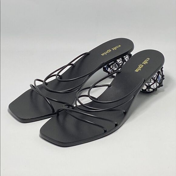 Cult Gaia Kelly leather slide sandals size 40.5 - Picture 1 of 12